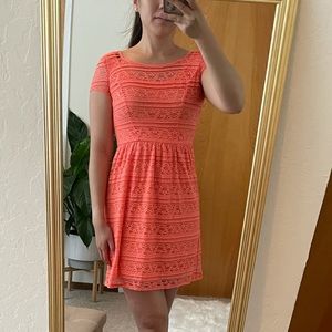 Speechless Orange Lace Dress